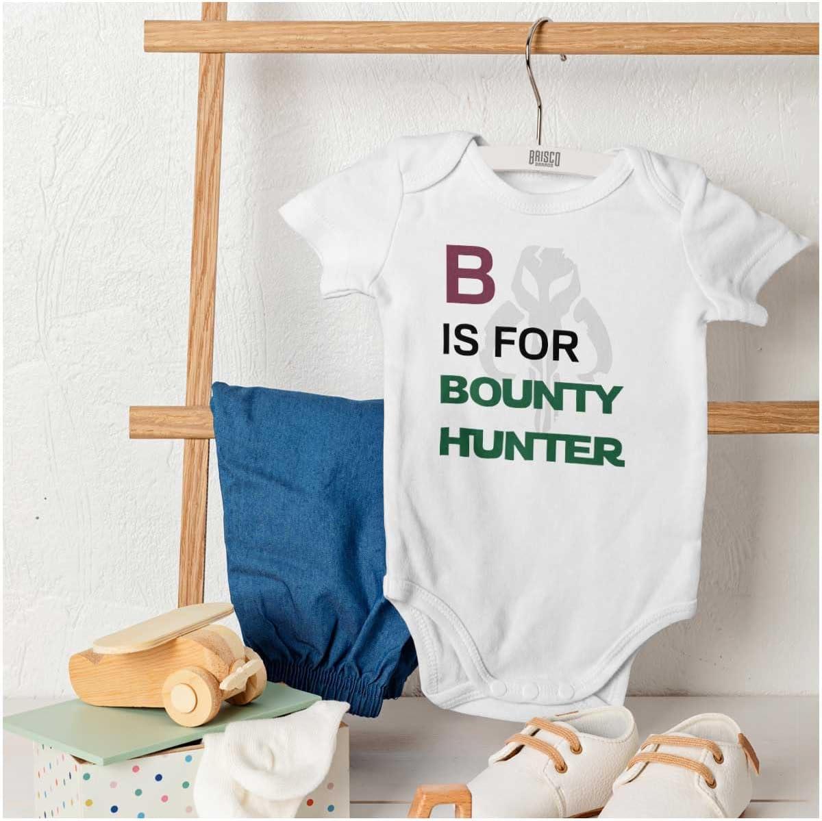 imageB is for Bounty Hunter Dark Galaxy Baby Romper Boys or GirlsWhite