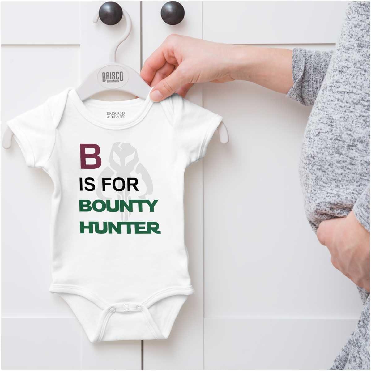 imageB is for Bounty Hunter Dark Galaxy Baby Romper Boys or GirlsWhite