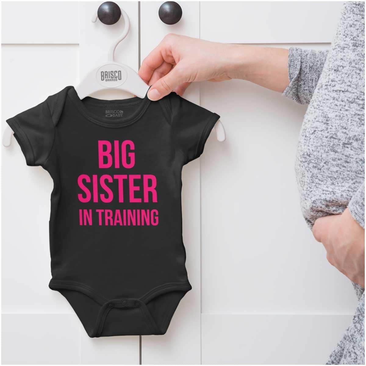 imageBig Sister In Training Expecting Baby Bodysuit Jumper GirlsBlack