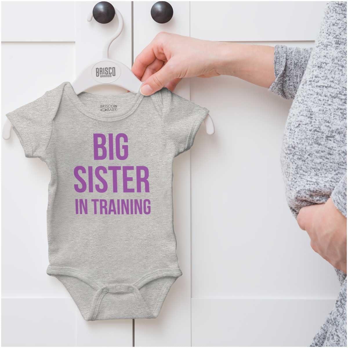 imageBig Sister In Training Expecting Baby Bodysuit Jumper GirlsHeather