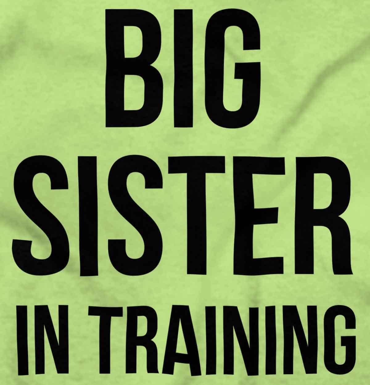 imageBig Sister In Training Expecting Baby Bodysuit Jumper GirlsKey Lime