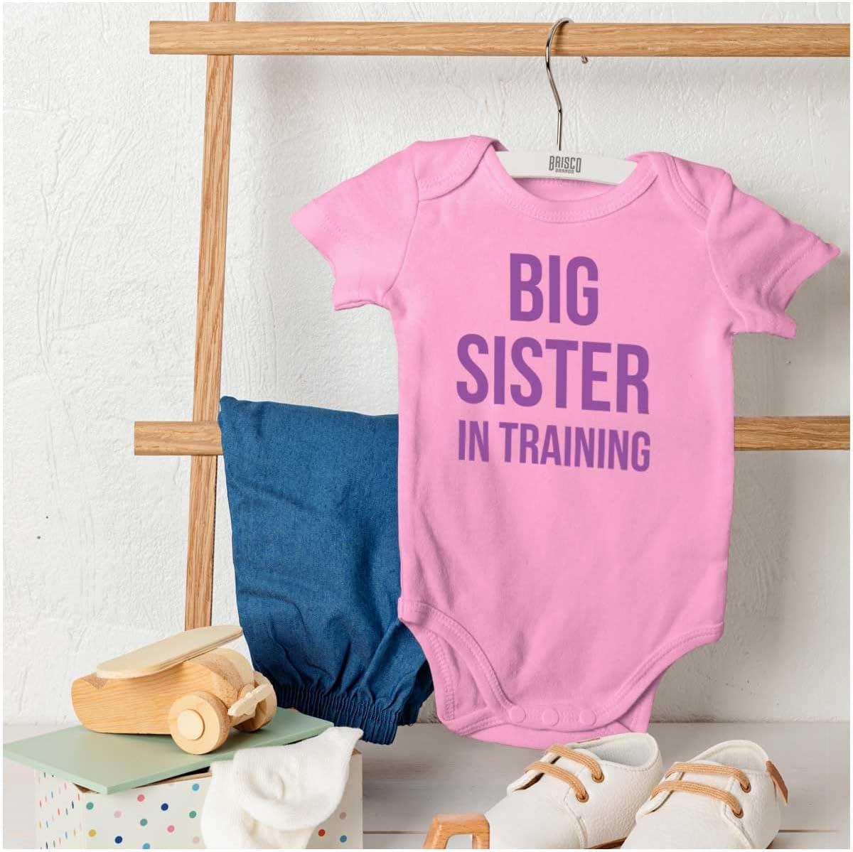 imageBig Sister In Training Expecting Baby Bodysuit Jumper GirlsPink