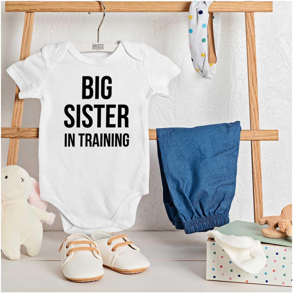 imageBig Sister In Training Expecting Baby Bodysuit Jumper GirlsWhite