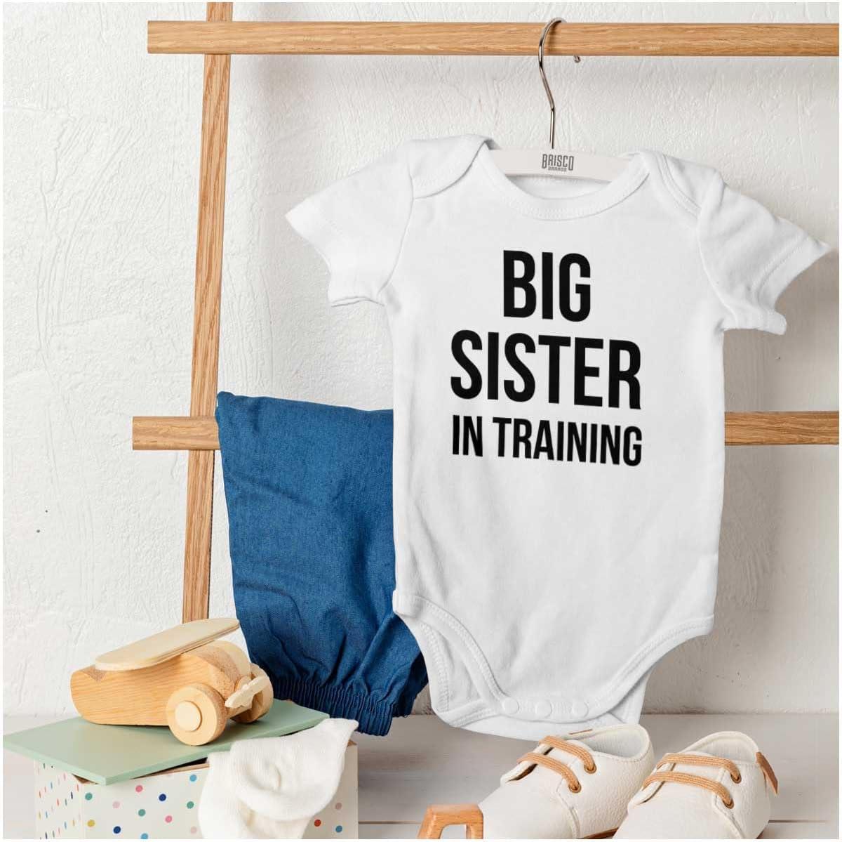 imageBig Sister In Training Expecting Baby Bodysuit Jumper GirlsWhite