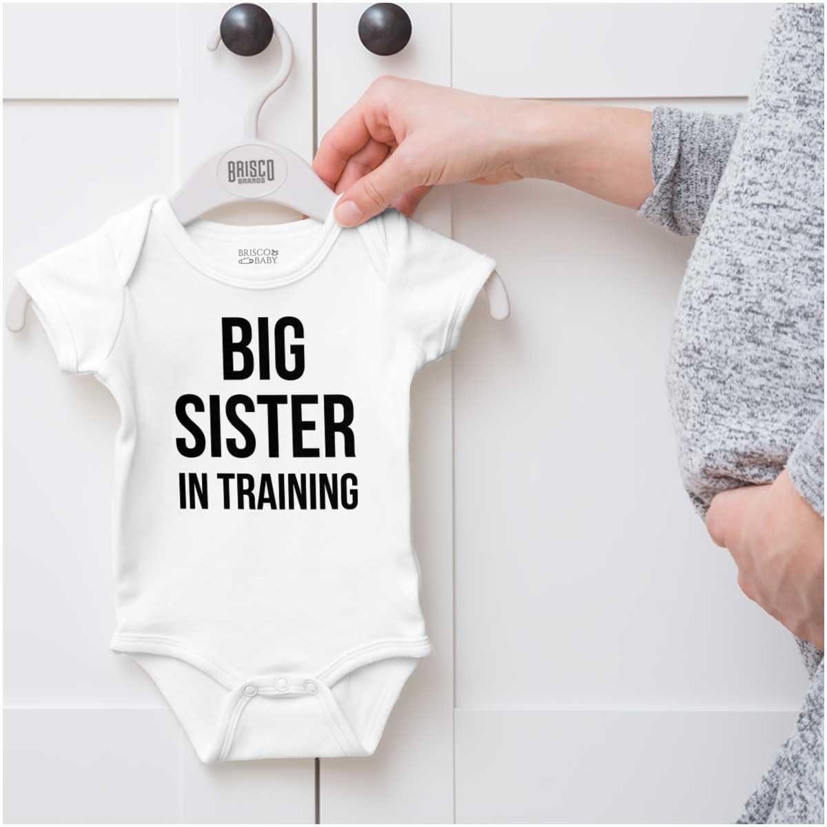 imageBig Sister In Training Expecting Baby Bodysuit Jumper GirlsWhite