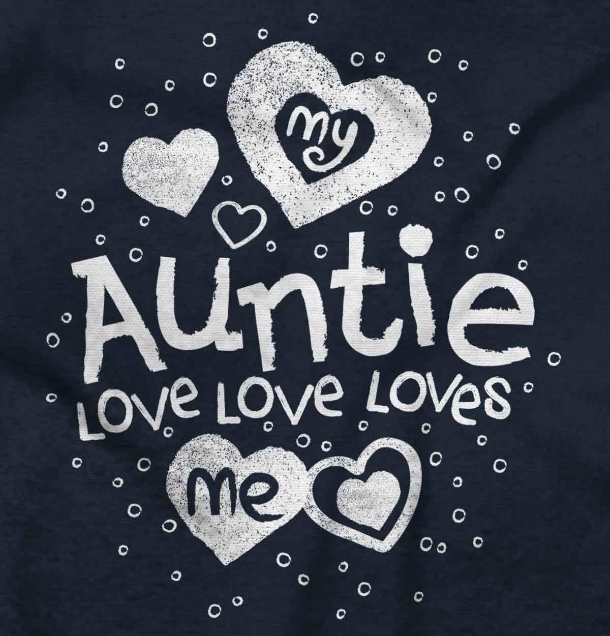 imageBrisco Brands Auntie Loves Me Adorable Cute Niece Baby Bodysuit Jumper GirlsNavy