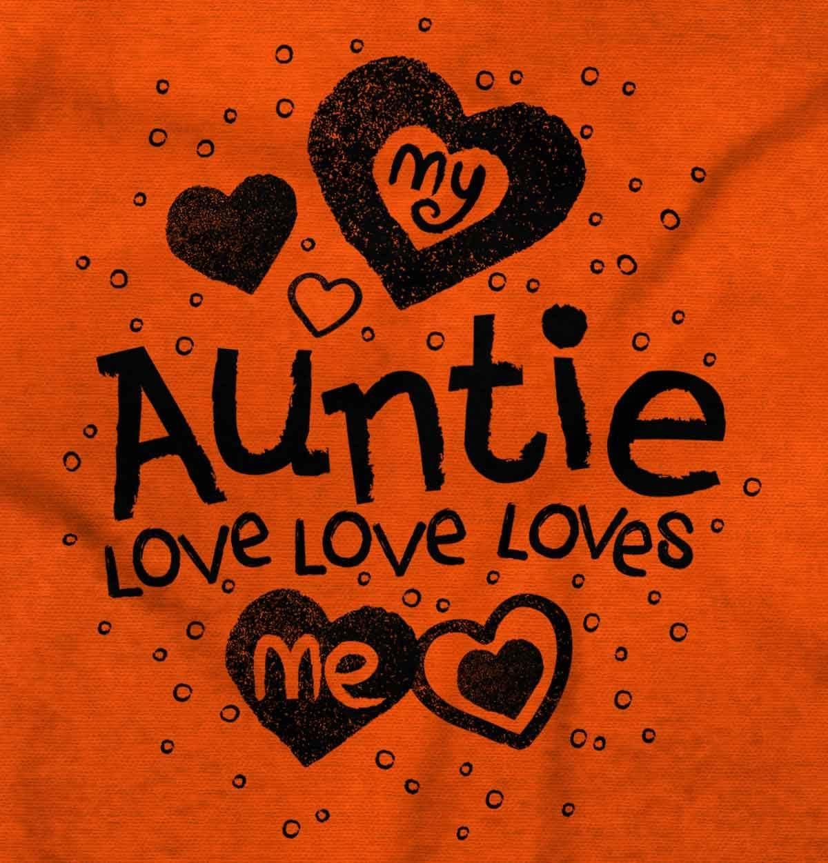 imageBrisco Brands Auntie Loves Me Adorable Cute Niece Baby Bodysuit Jumper GirlsOrange