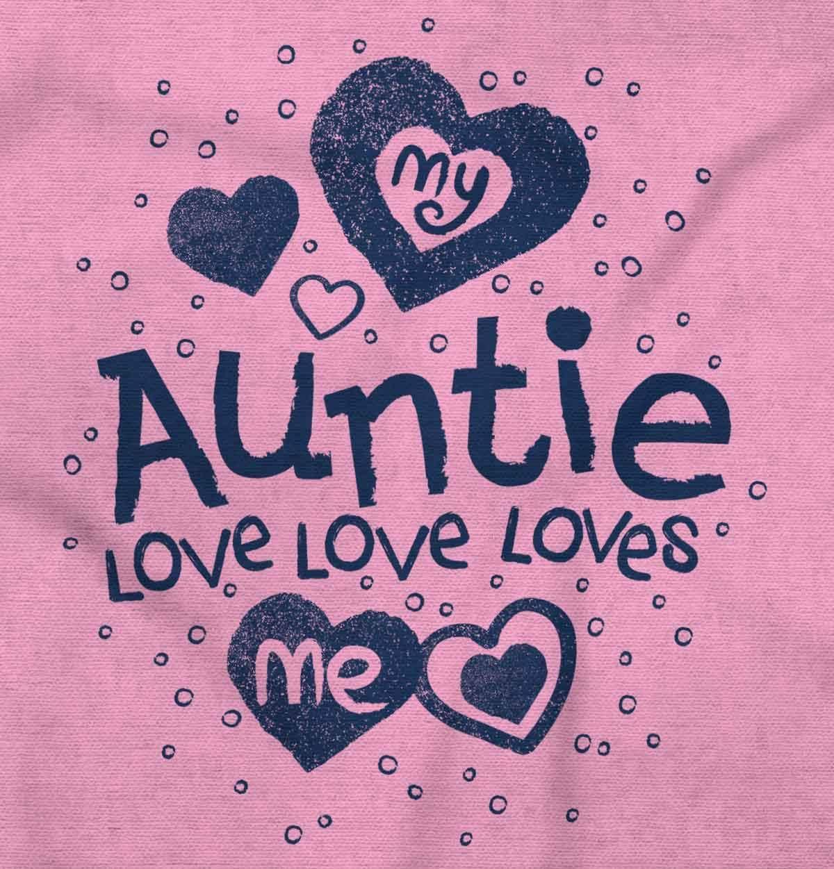 imageBrisco Brands Auntie Loves Me Adorable Cute Niece Baby Bodysuit Jumper GirlsPink Blue Ink