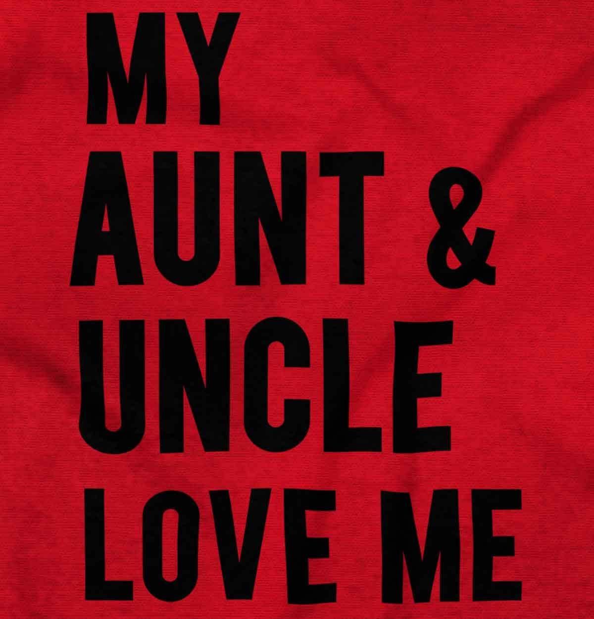 imageBrisco Brands Auntie Uncle Present Loved Niece Cute Baby Romper Boys or GirlsRed
