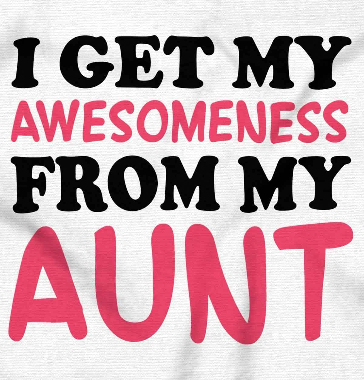 imageBrisco Brands Awesome Aunt Funny Cute Niece Nephew Baby Romper Boys or GirlsWhite
