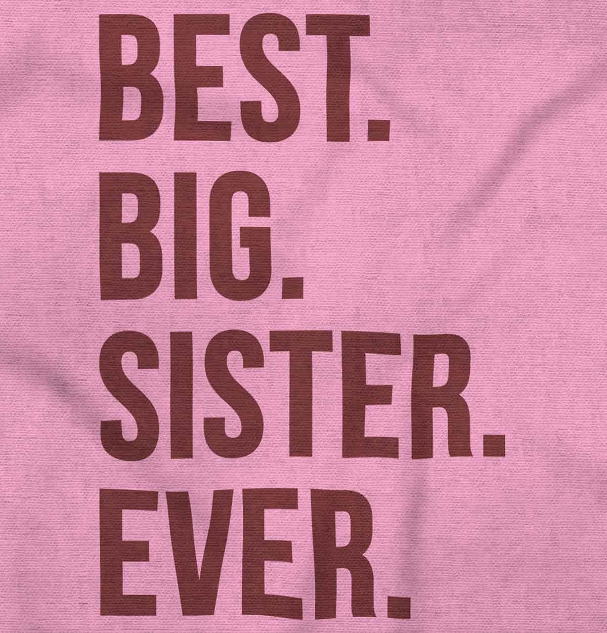 imageBrisco Brands Best Big Sister Ever Older Sibling Baby Bodysuit Jumper GirlsPink