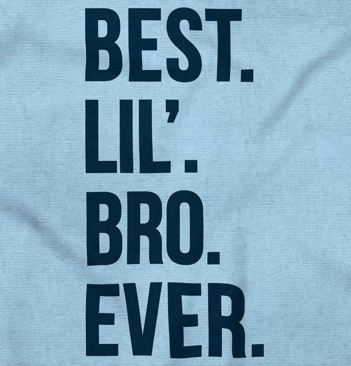 imageBrisco Brands Best Lil Bro Ever Cute Little Brother Baby Bodysuit Jumper BoysLight Blue