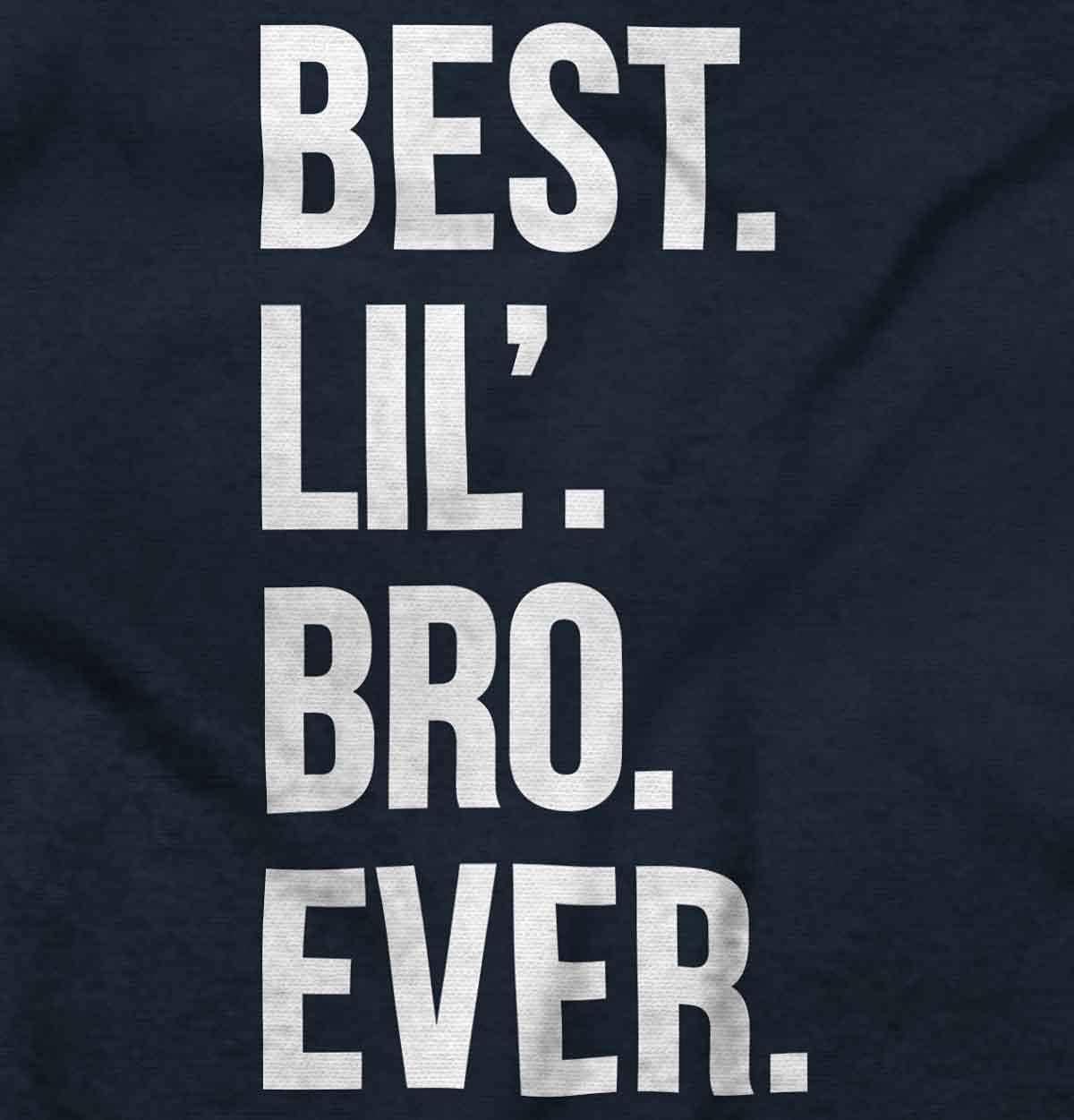 imageBrisco Brands Best Lil Bro Ever Cute Little Brother Baby Bodysuit Jumper BoysNavy