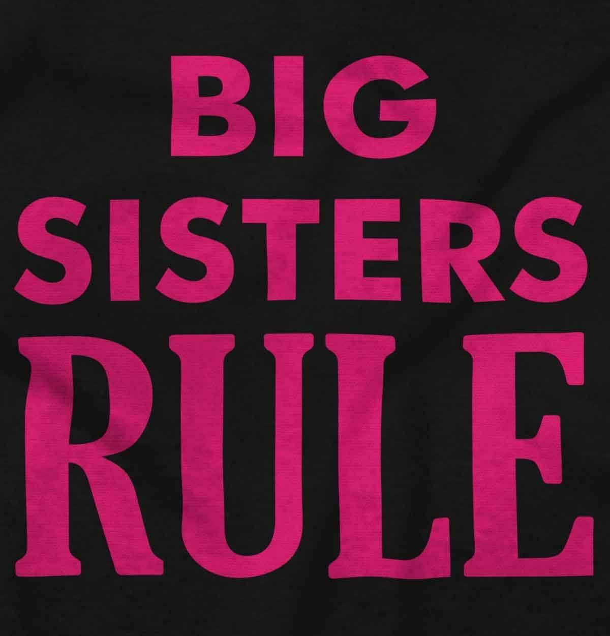 imageBrisco Brands Big Sister Rule Older Sis Family Love Baby Bodysuit Jumper GirlsBlack