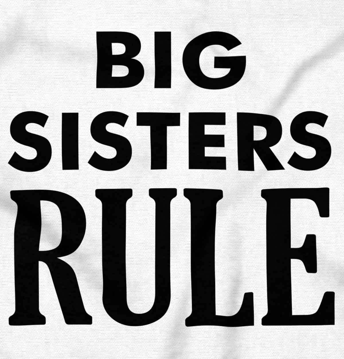 imageBrisco Brands Big Sister Rule Older Sis Family Love Baby Bodysuit Jumper GirlsWhite