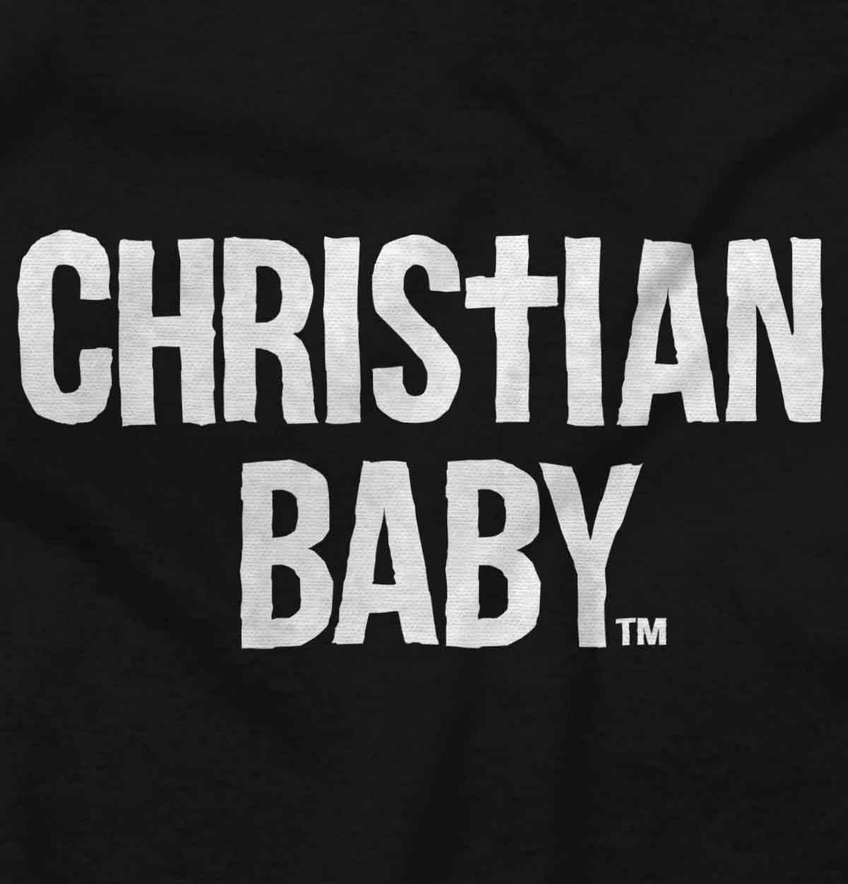 imageBrisco Brands Christian Baby Baptism Christening Baby Romper Boys or GirlsBlack
