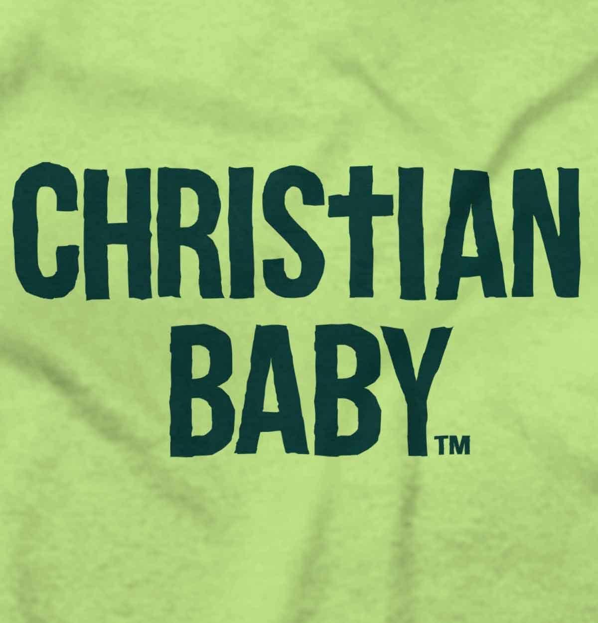imageBrisco Brands Christian Baby Baptism Christening Baby Romper Boys or GirlsKey Lime