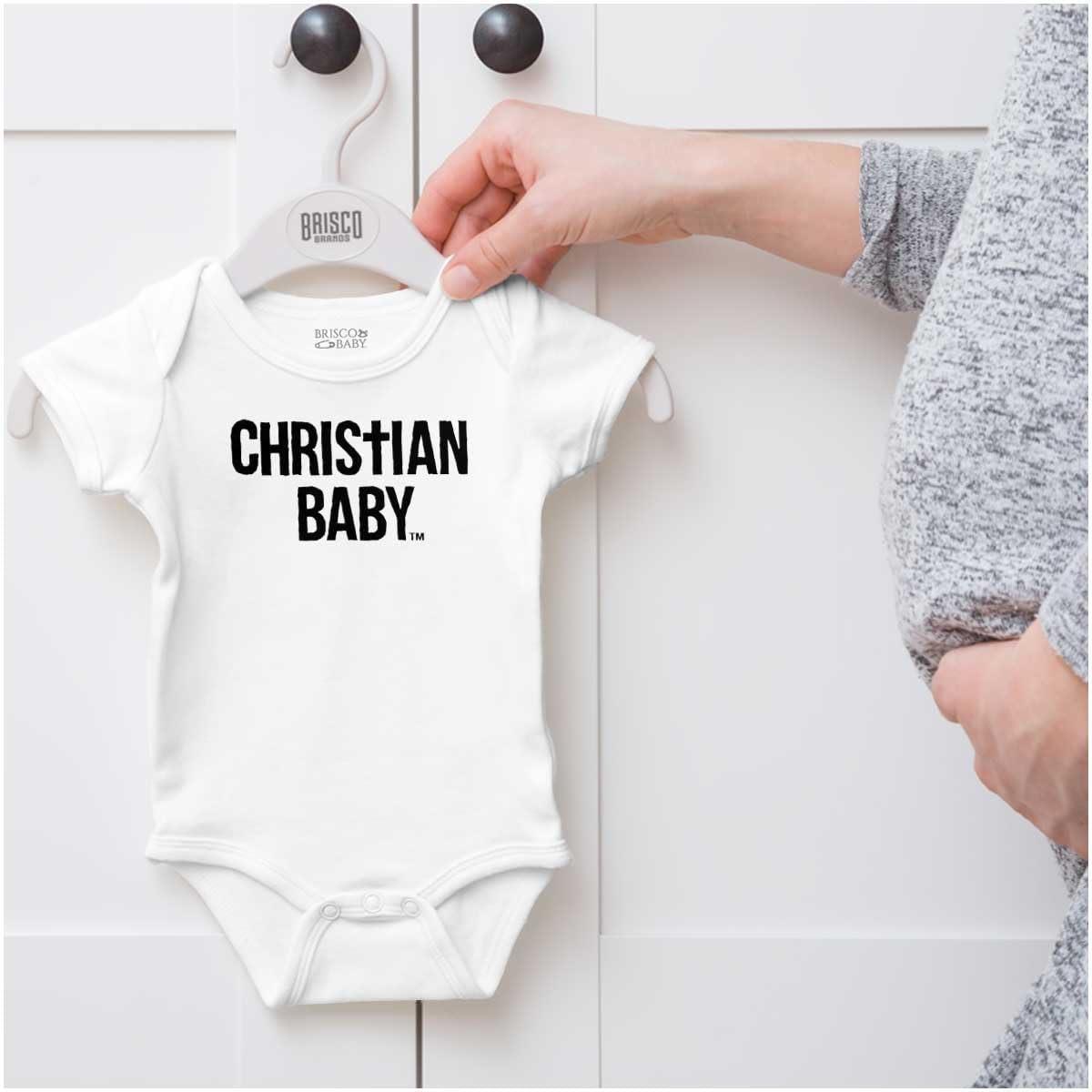 imageBrisco Brands Christian Baby Baptism Christening Baby Romper Boys or GirlsWhite