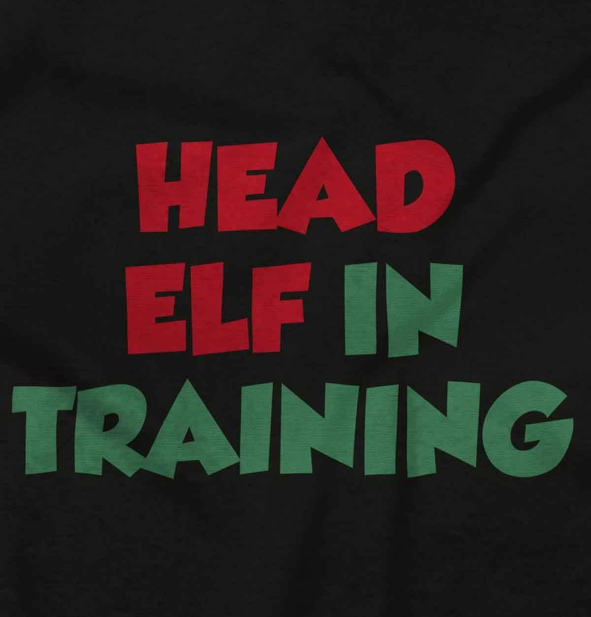 imageBrisco Brands Christmas Head Elf In Training Baby Romper Boys or GirlsBlack