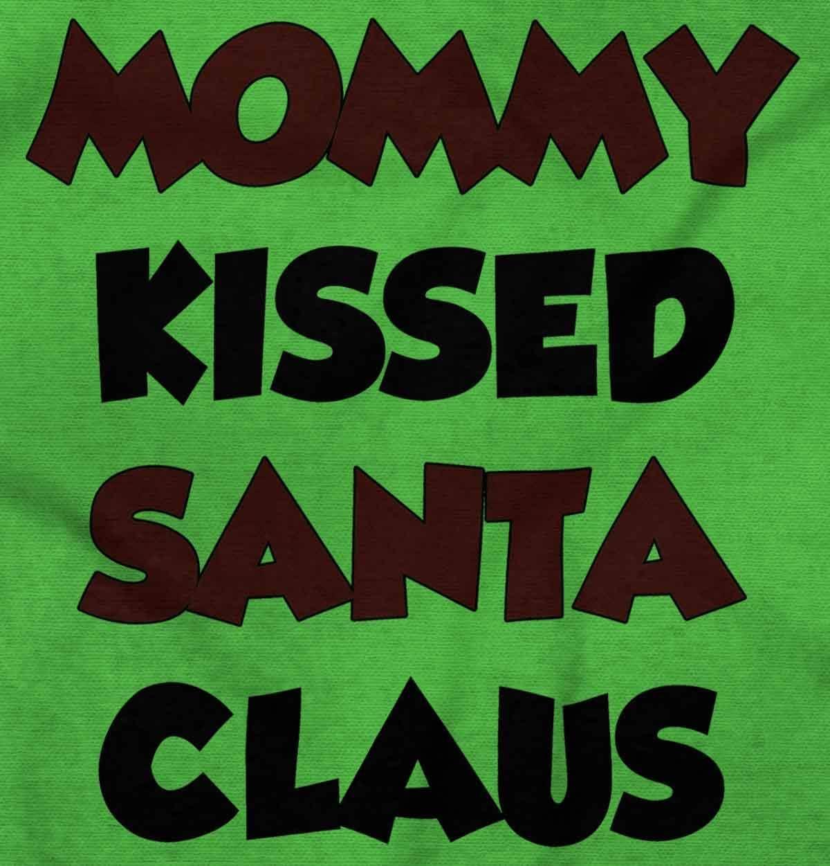 imageBrisco Brands Christmas Mommy Kissed Santa Claus Baby Romper Boys or GirlsApple