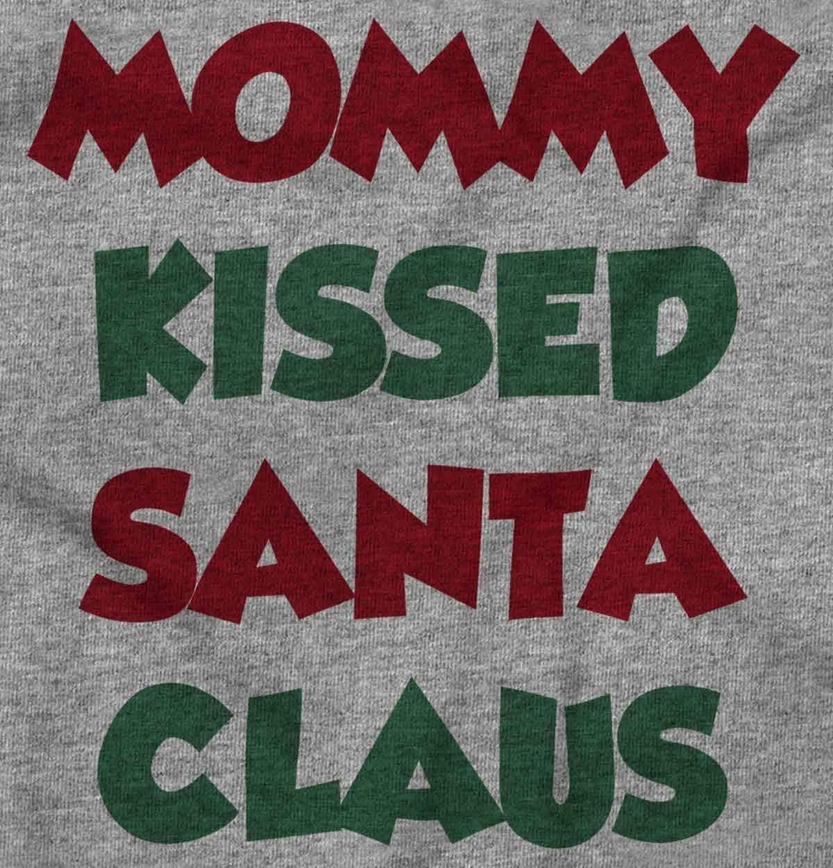 imageBrisco Brands Christmas Mommy Kissed Santa Claus Baby Romper Boys or GirlsHeather