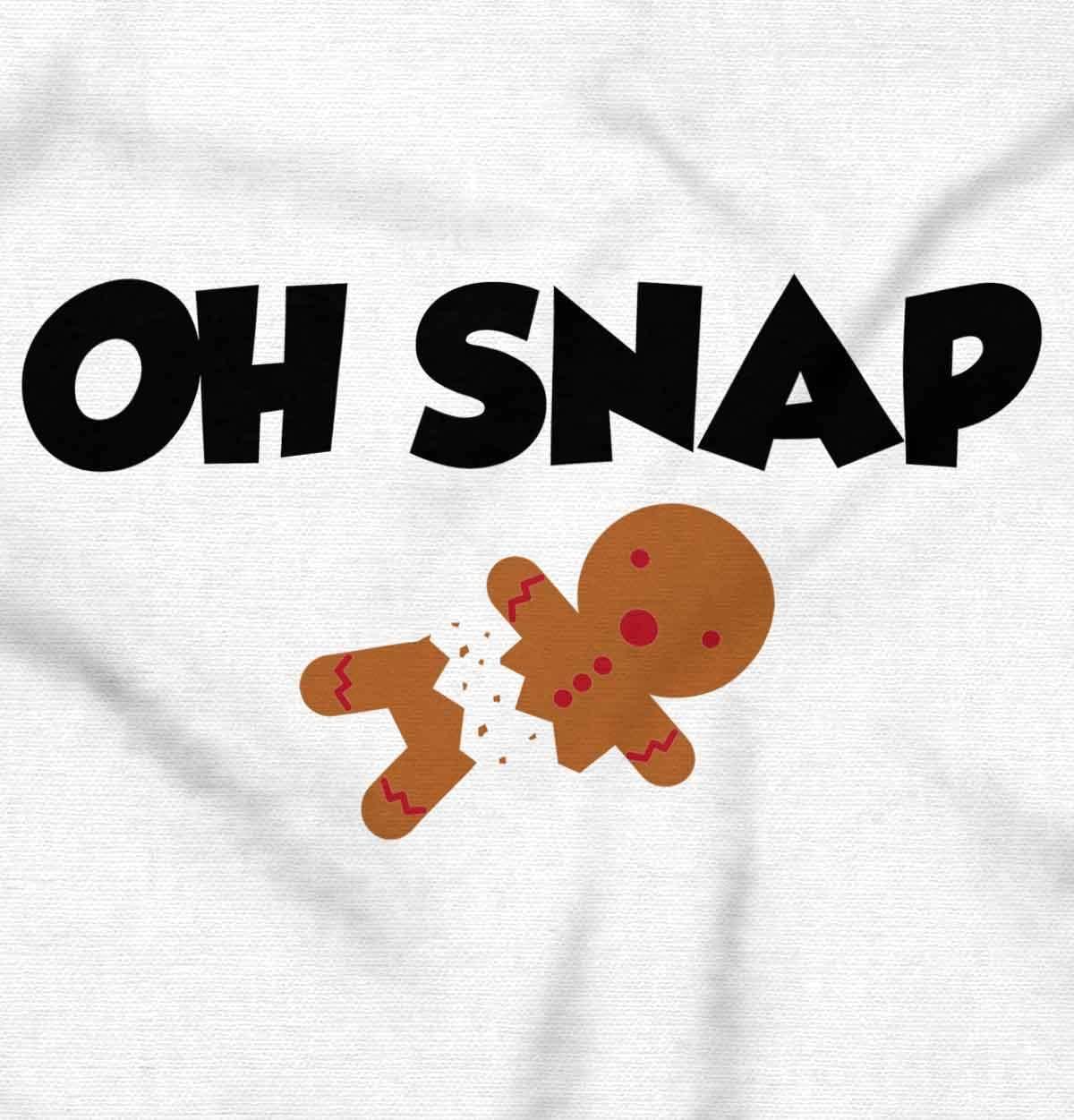 imageBrisco Brands Christmas Oh Snap Gingerbread Man Baby Romper Boys or GirlsWhite