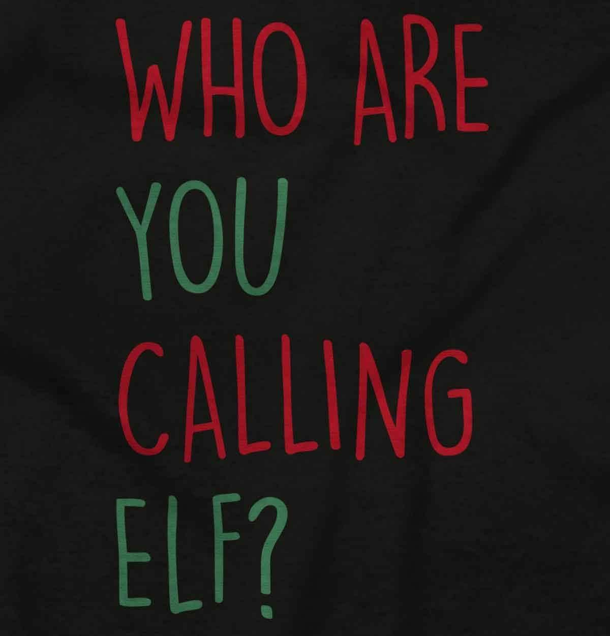 imageBrisco Brands Christmas Who Are You Calling Elf Baby Romper Boys or GirlsBlack