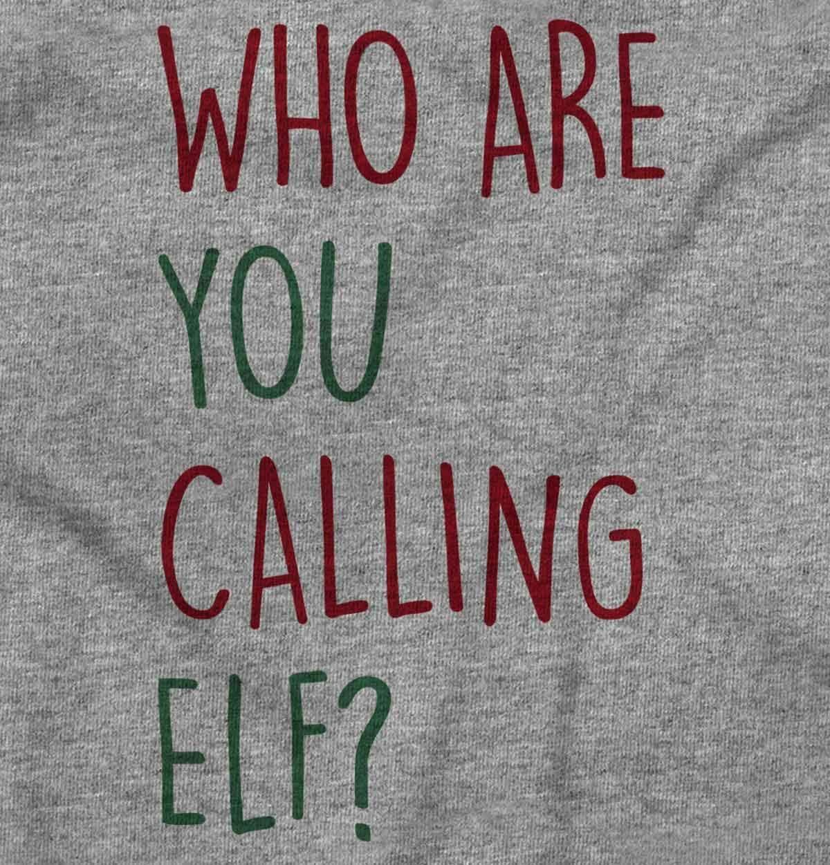 imageBrisco Brands Christmas Who Are You Calling Elf Baby Romper Boys or GirlsHeather