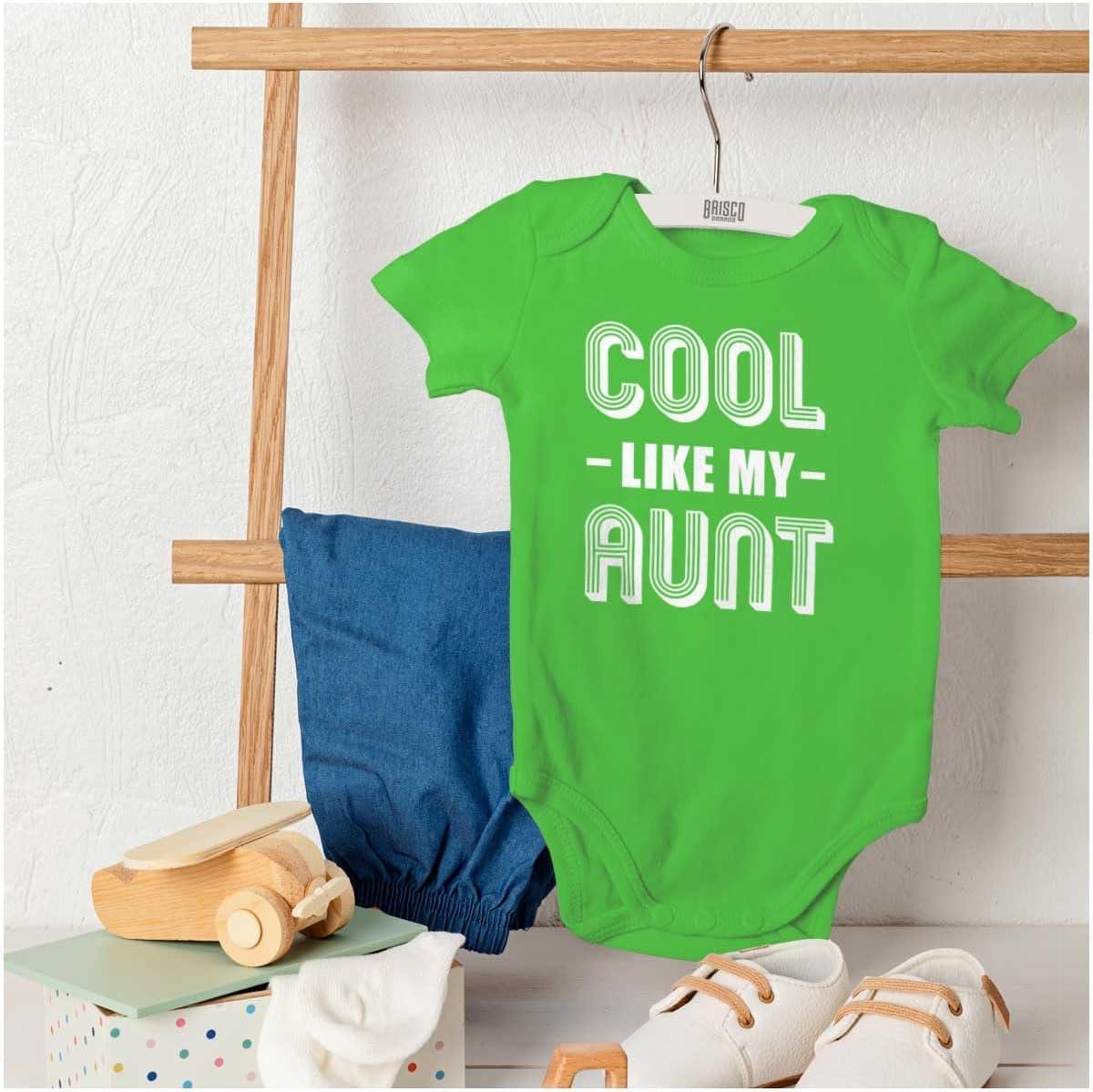 imageBrisco Brands Cool Aunts Funny Cute Nieces Nephews Baby Romper Boys or GirlsApple