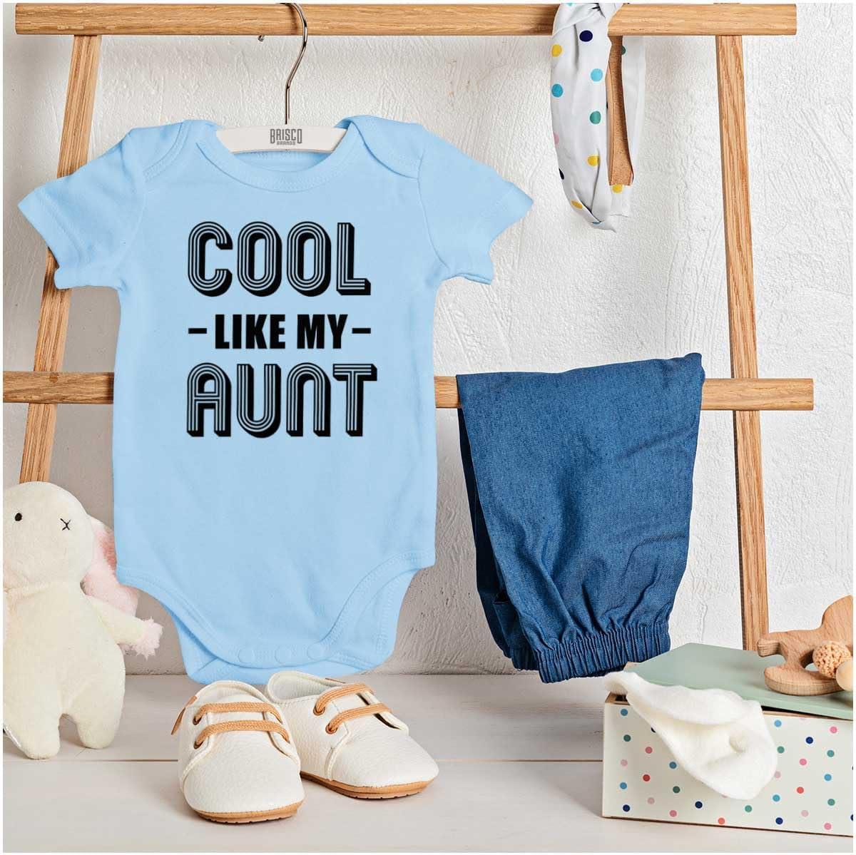 imageBrisco Brands Cool Aunts Funny Cute Nieces Nephews Baby Romper Boys or GirlsLight Blue
