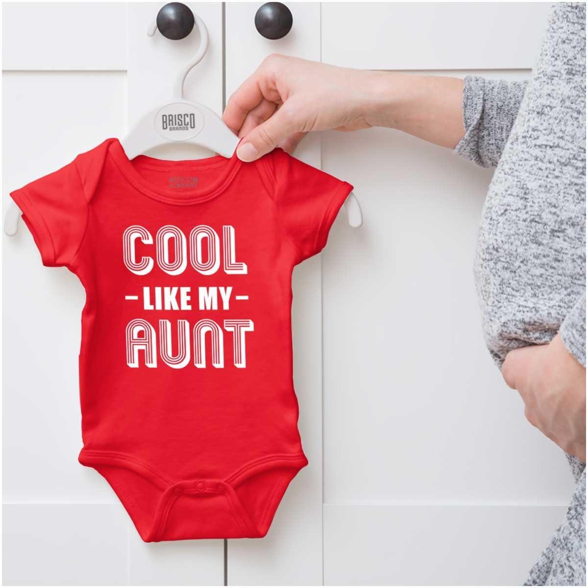 imageBrisco Brands Cool Aunts Funny Cute Nieces Nephews Baby Romper Boys or GirlsRed
