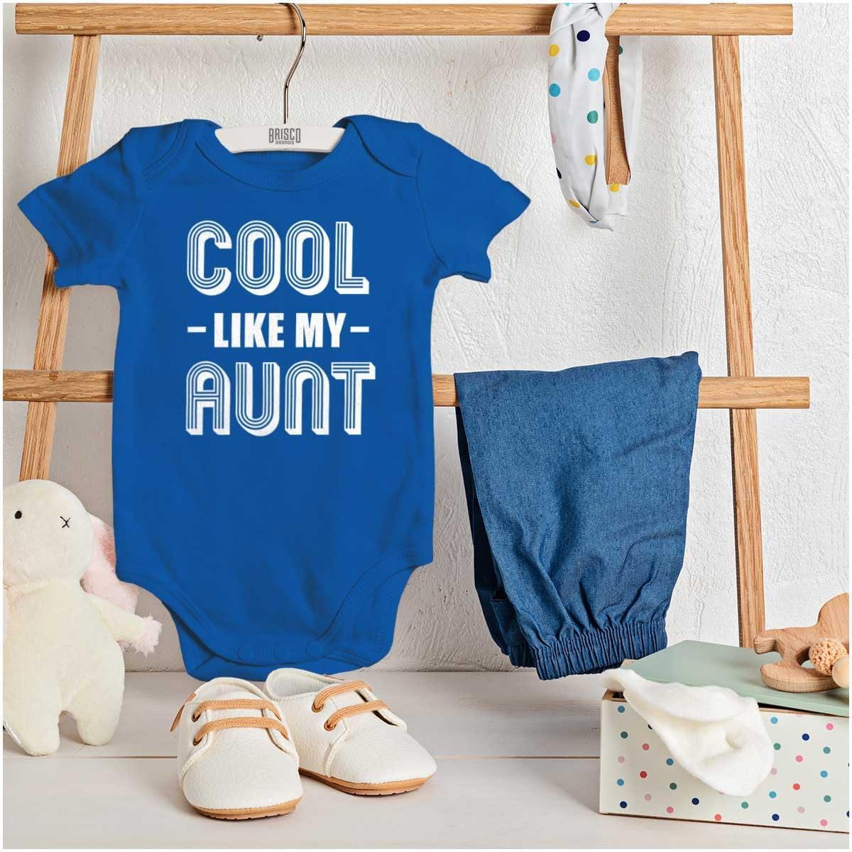 imageBrisco Brands Cool Aunts Funny Cute Nieces Nephews Baby Romper Boys or GirlsRoyal