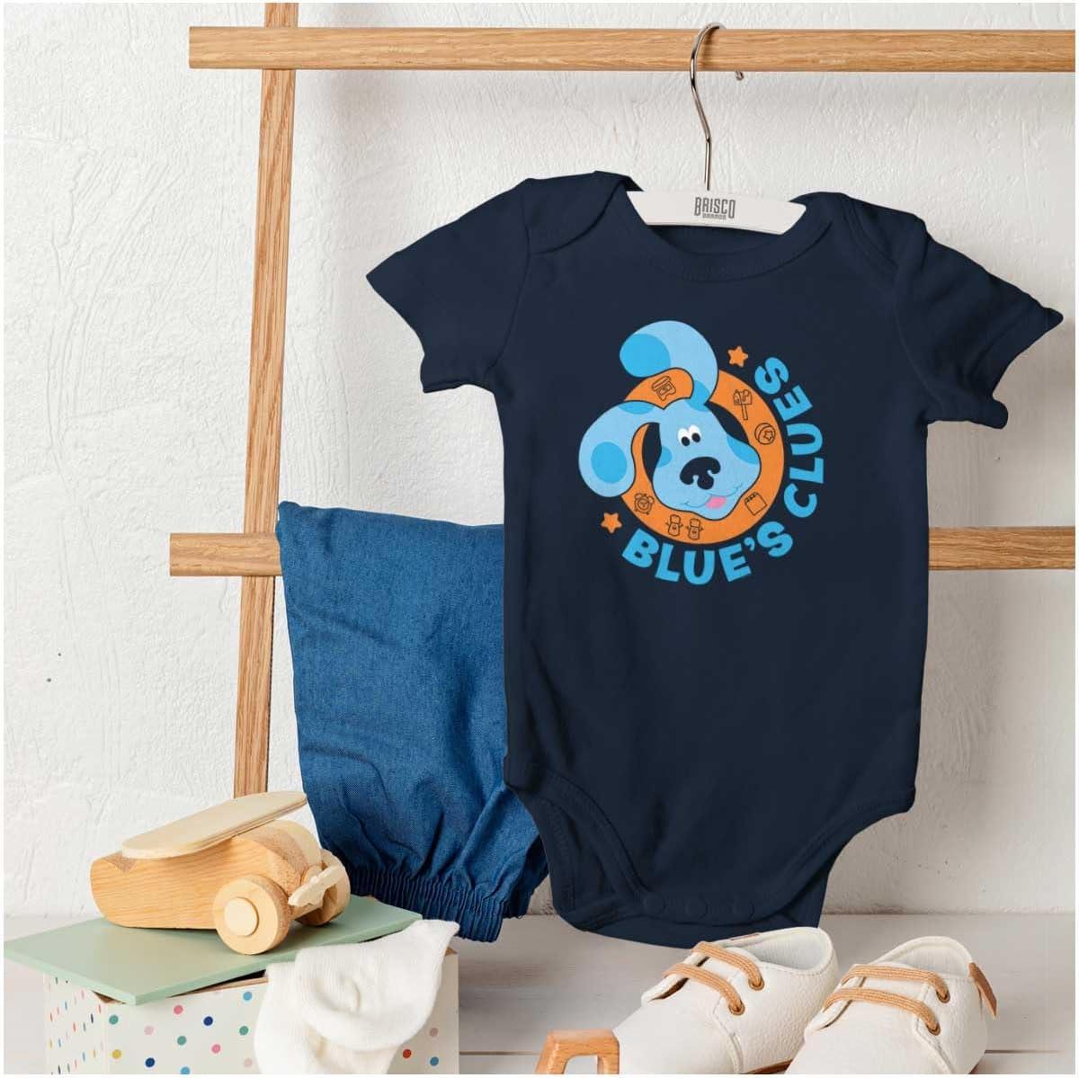 imageBrisco Brands Cute Blues Clues Puppy and Friends Baby Romper Boys or GirlsNavy