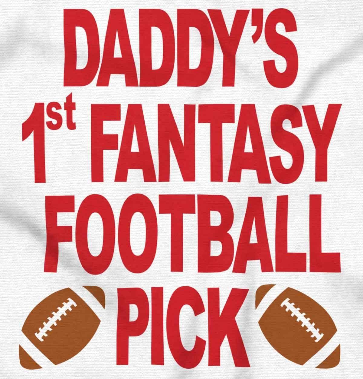imageBrisco Brands Daddys Fantasy Football Pick Sports Baby Romper Boys or GirlsWhite