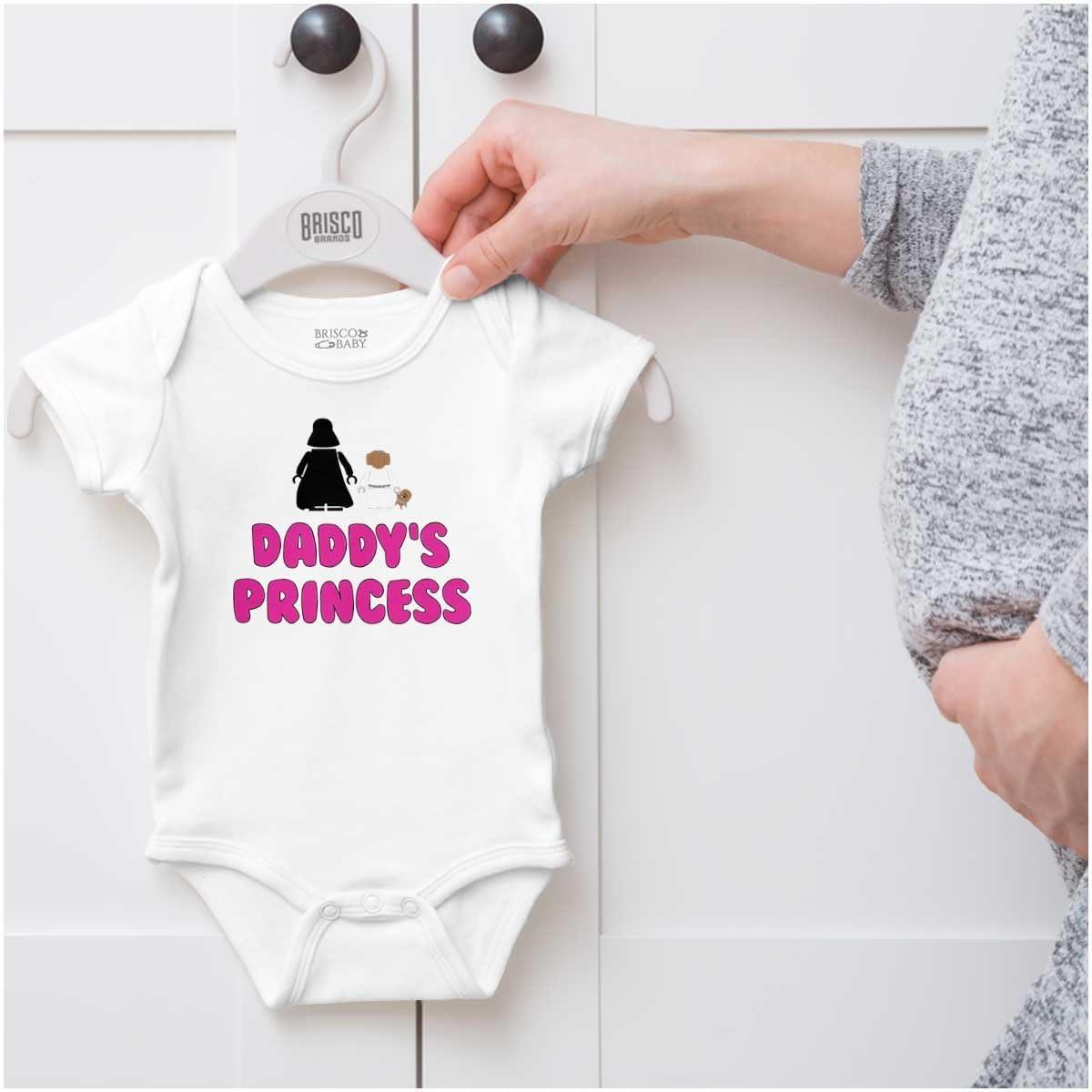 imageBrisco Brands Daddys Princess Dark Galaxy Baby Bodysuit Jumper GirlsWhite