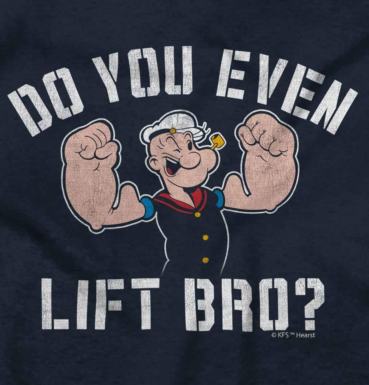 imageBrisco Brands Do You Even Lift Bro Popeye Sailor Baby Romper Boys or GirlsNavy