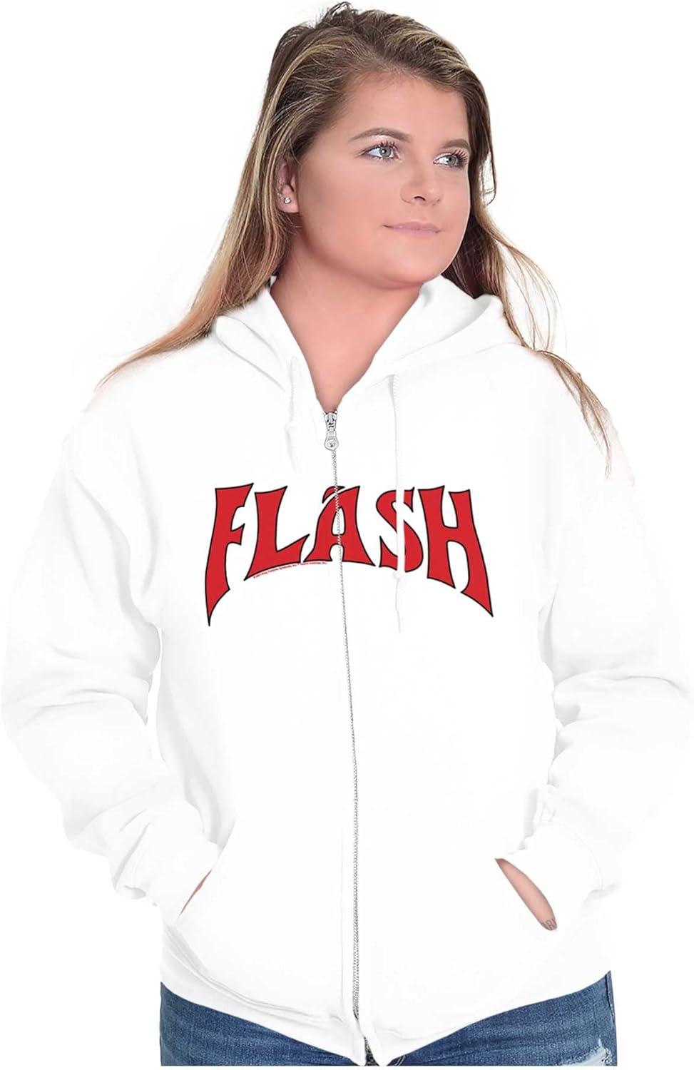 imageBrisco Brands Flash Gordon Logo Comic Book Hero Zip Up Hoodie Mens WomensWhite