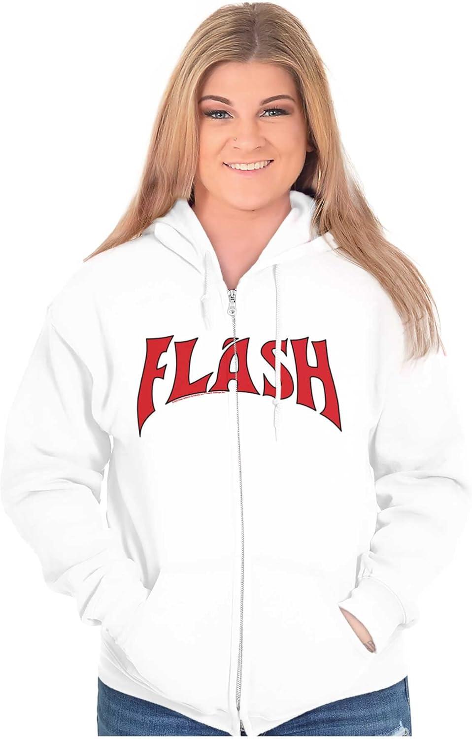 imageBrisco Brands Flash Gordon Logo Comic Book Hero Zip Up Hoodie Mens WomensWhite