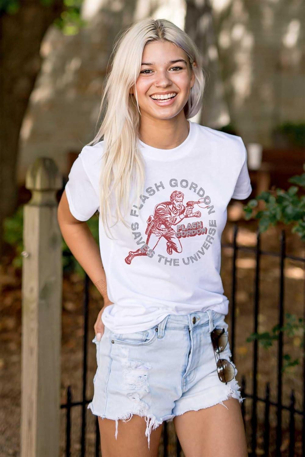 imageBrisco Brands Flash Gordon Superhero Comic Book Graphic T Shirt Men or WomenWhite