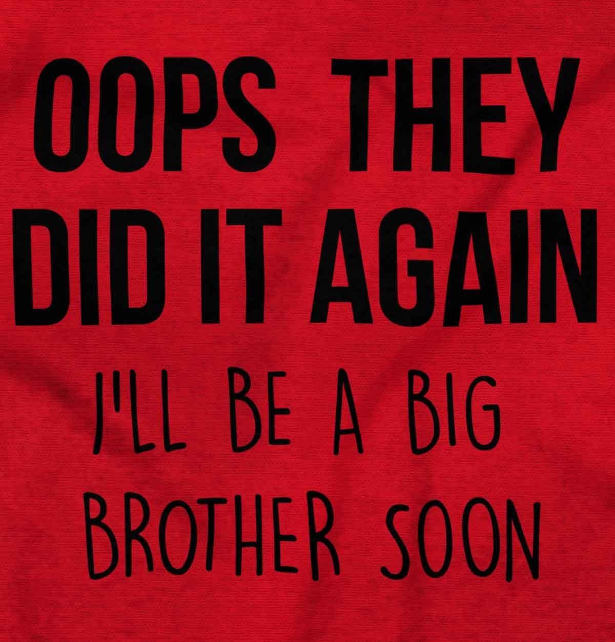 imageBrisco Brands Funny Big Brother Baby Announcement Baby Bodysuit Jumper BoysRed