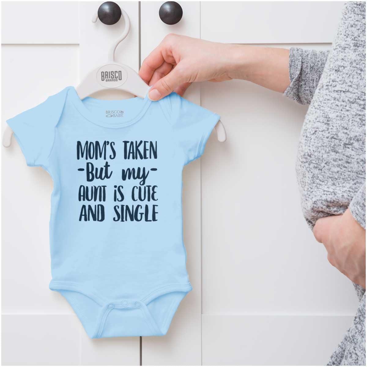imageBrisco Brands Funny Single Aunts Cute Niece Nephew Baby Romper Boys or GirlsLight Blue