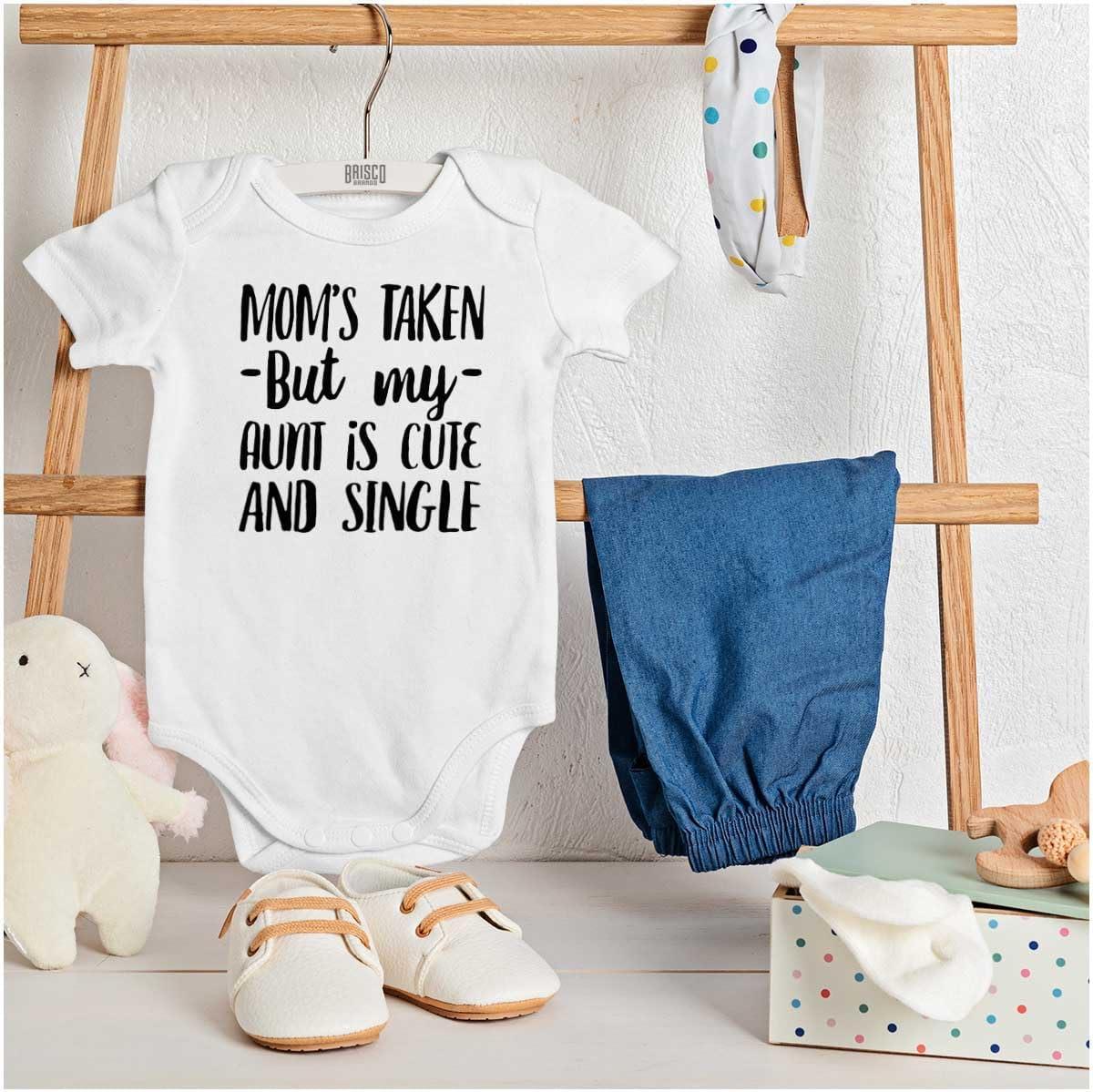 imageBrisco Brands Funny Single Aunts Cute Niece Nephew Baby Romper Boys or GirlsWhite