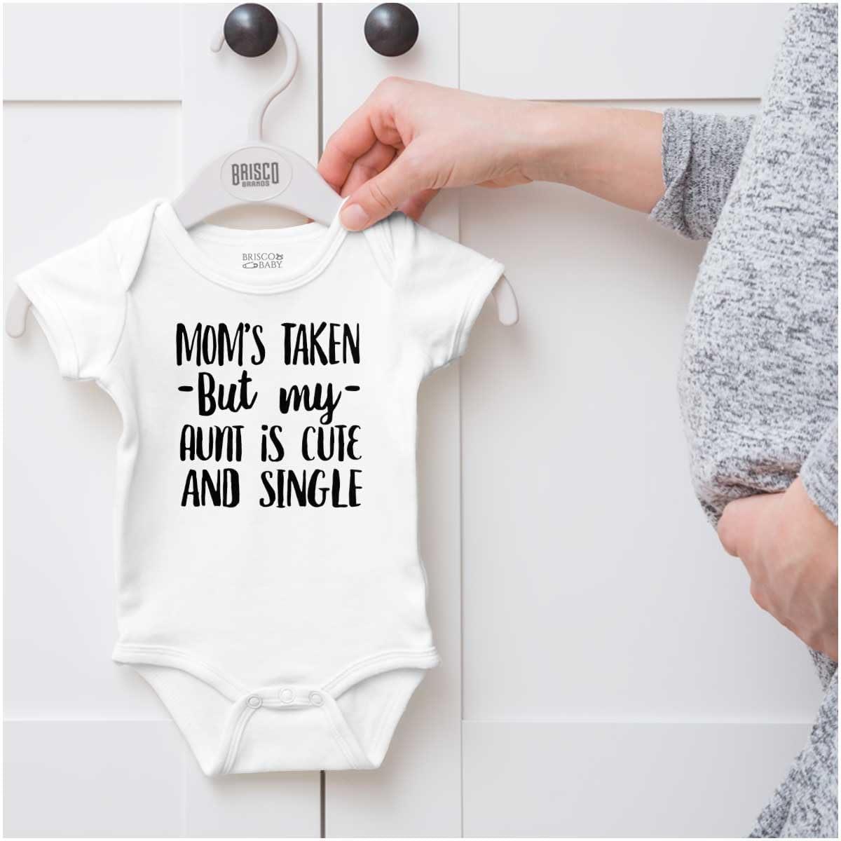 imageBrisco Brands Funny Single Aunts Cute Niece Nephew Baby Romper Boys or GirlsWhite