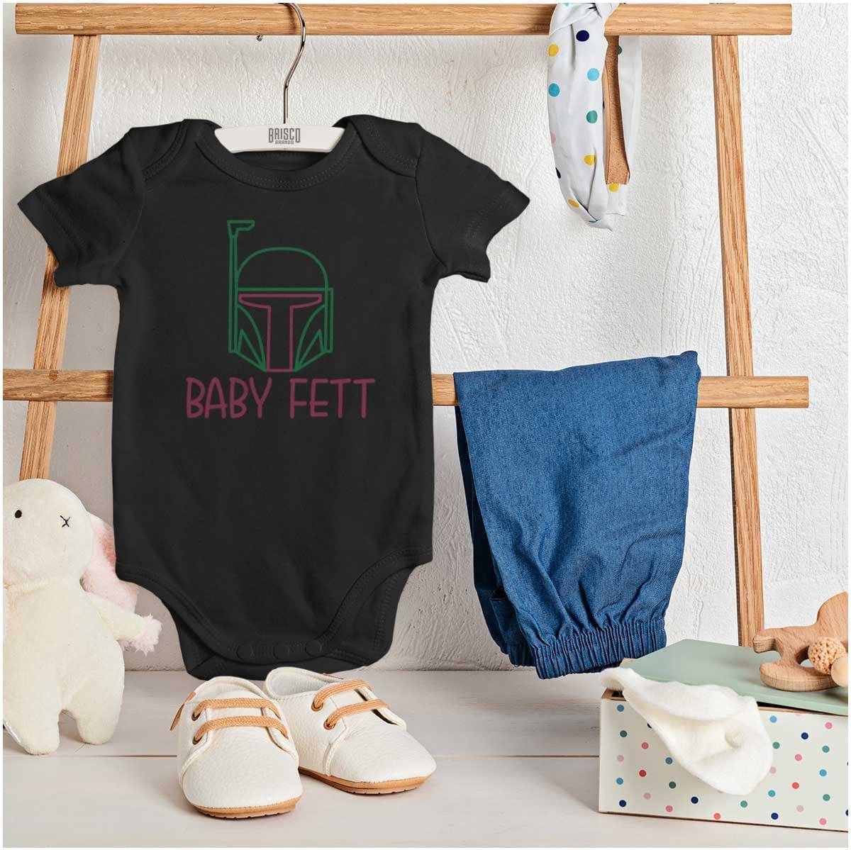 imageBrisco Brands Galactic Bounty Hunter Babies Cute Baby Romper Boys or GirlsBlack