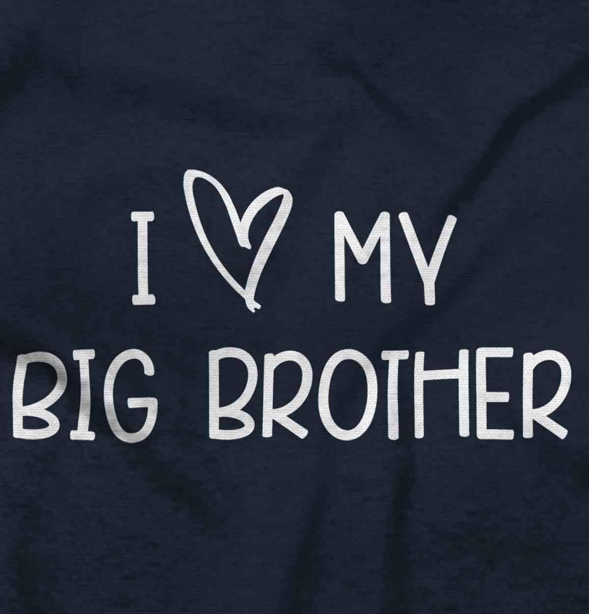 imageBrisco Brands I Love My Big Brother Younger Sibling Baby Romper Boys or GirlsNavy