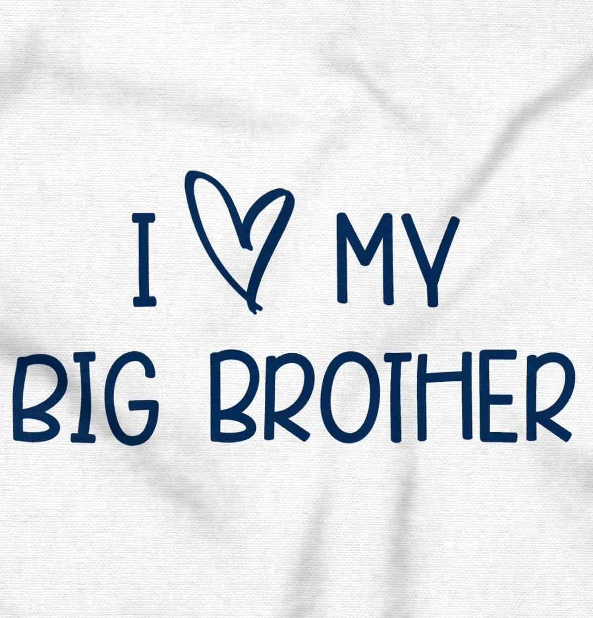 imageBrisco Brands I Love My Big Brother Younger Sibling Baby Romper Boys or GirlsWhite