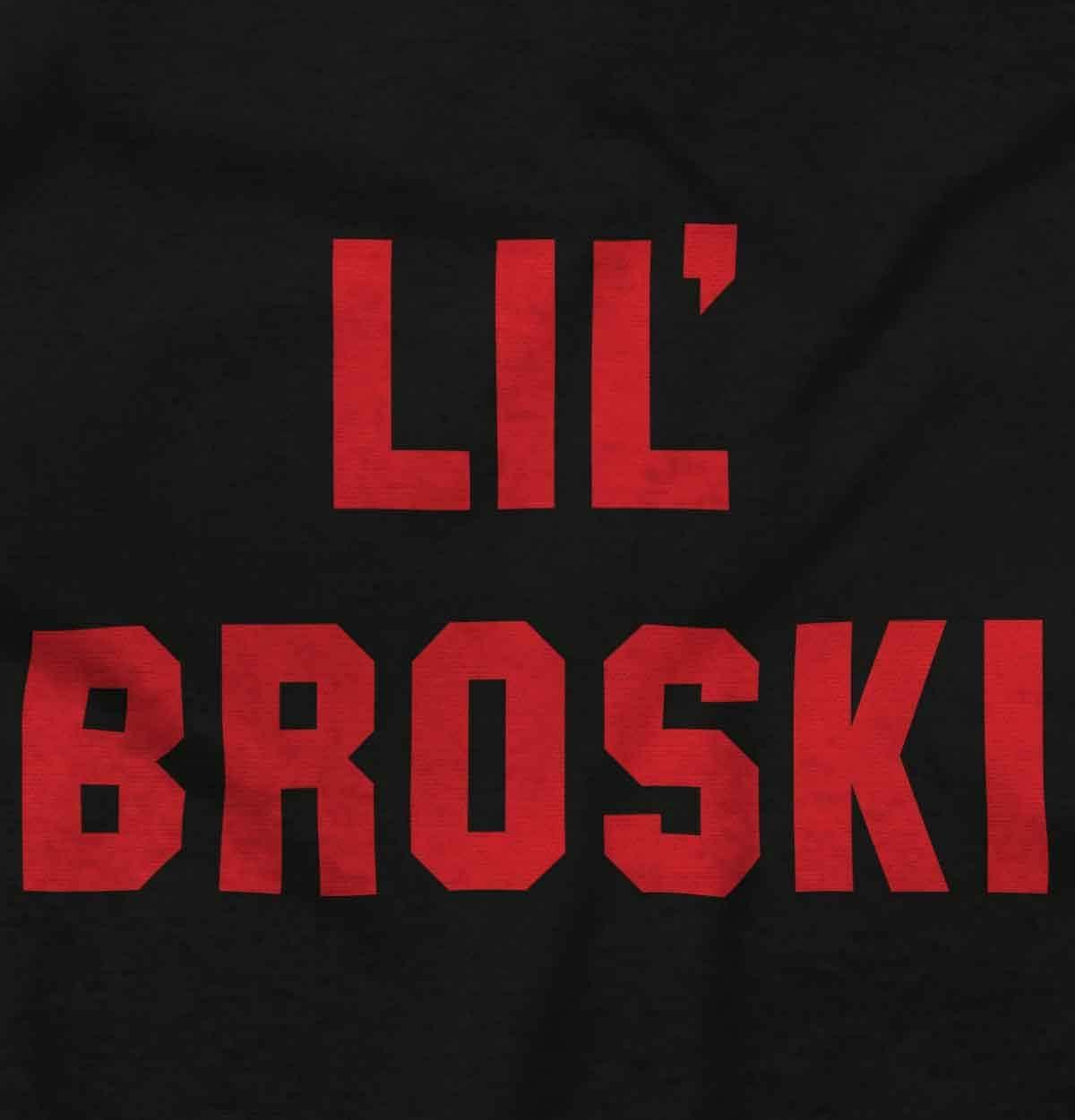 imageBrisco Brands Lil Broski Funny Younger Brother Baby Bodysuit Jumper BoysBlack