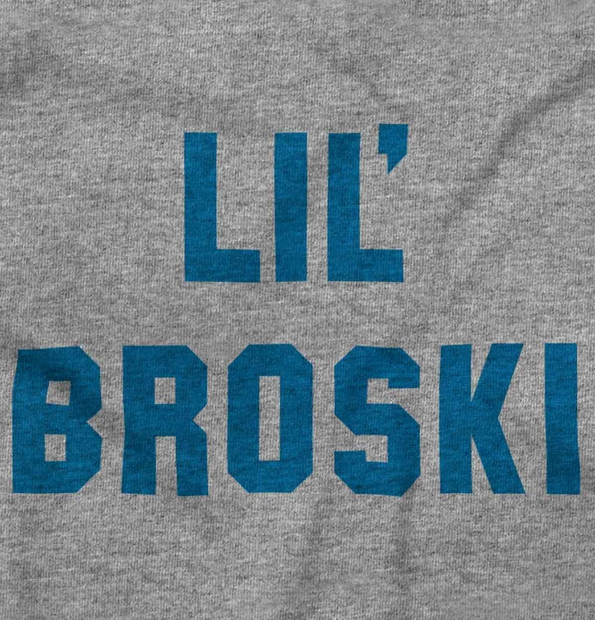imageBrisco Brands Lil Broski Funny Younger Brother Baby Bodysuit Jumper BoysHeather