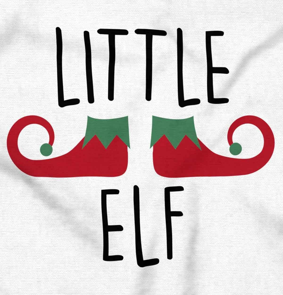 imageBrisco Brands Little Elf Christmas Xmas Baby Romper Boys or GirlsWhite