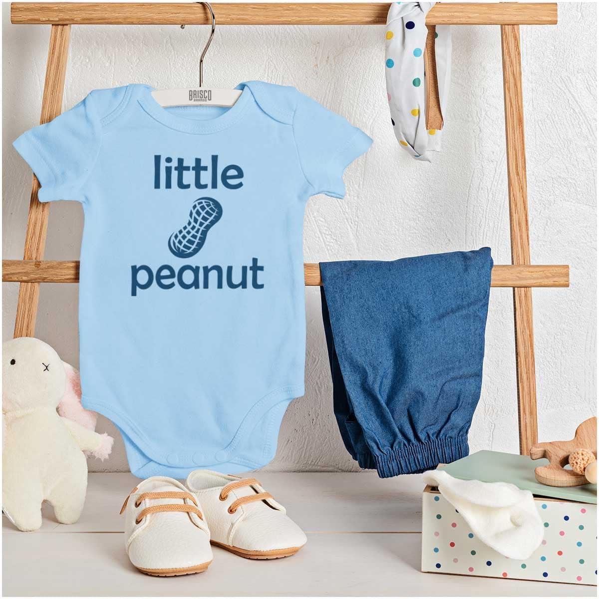 imageBrisco Brands Little Peanut Tiny Adorable Babies Baby Romper Boys or GirlsLight Blue